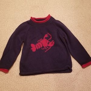 L.L Bean Kid's Lobster Sweater Red/Blue